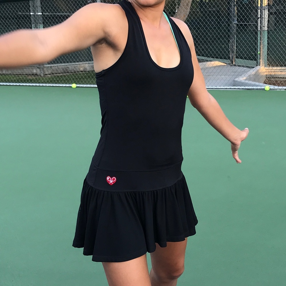 Luxury Black Tennis Dress